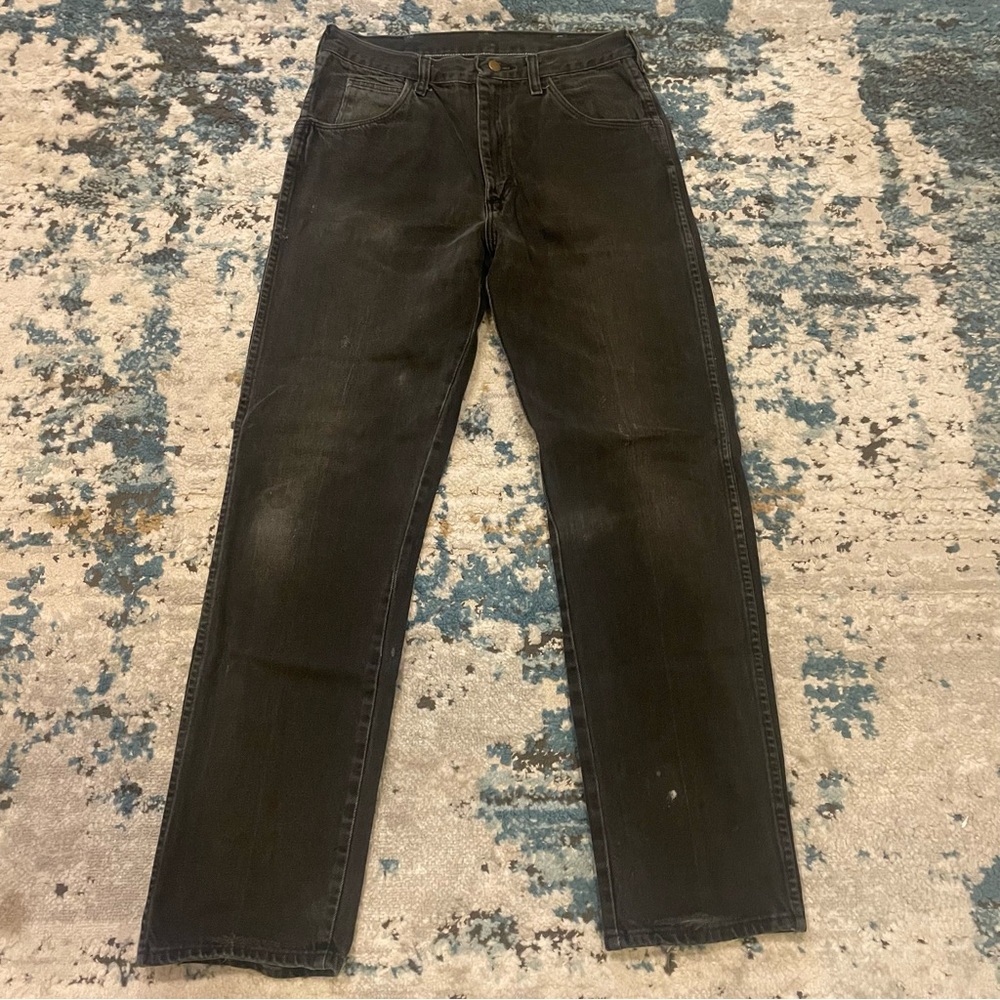 Men's Straight Fit Jeans in Charcoal Black